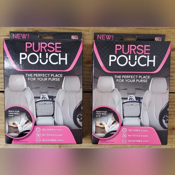2 Purch Pouches "As Seen On TV" Product, Black - Picture 1 of 6